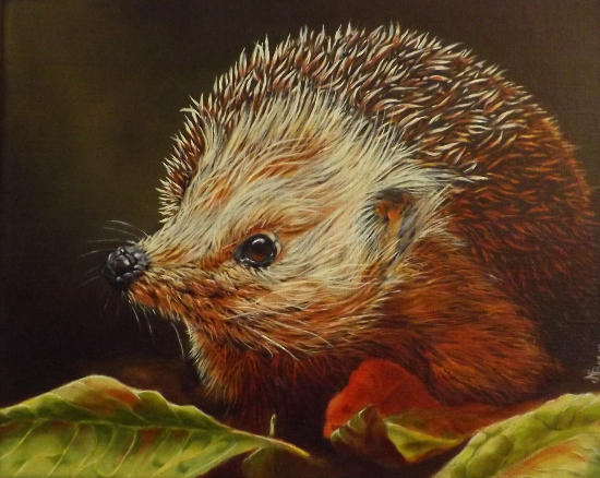 Hedgehog - Winter is Coming - Animal Artist and Crowborough Arts member Nathalie Bos