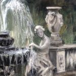 Kensington Italian Garden – Framed Pastel – Sussex Artist Nellie Katchinska